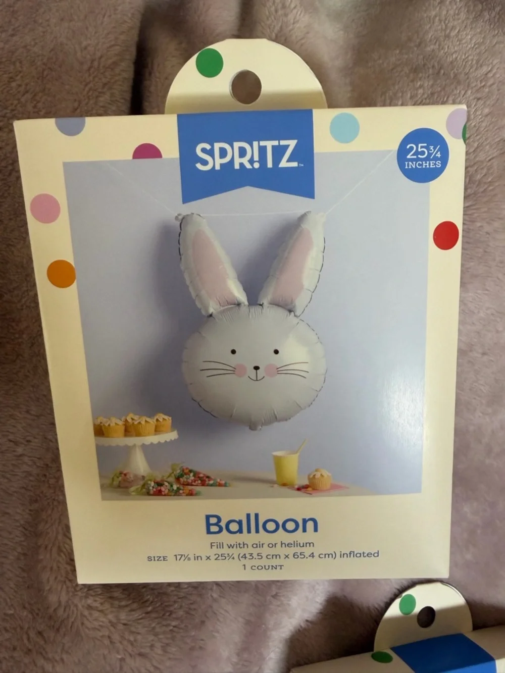 Easter Bunny Face Foil Balloon - Spritz™ Lot of 14